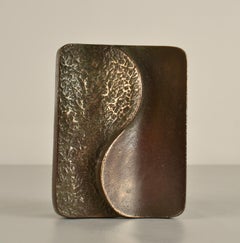 Architectural Push and Pull Door Handle in Bronze with Curvacuous Relief