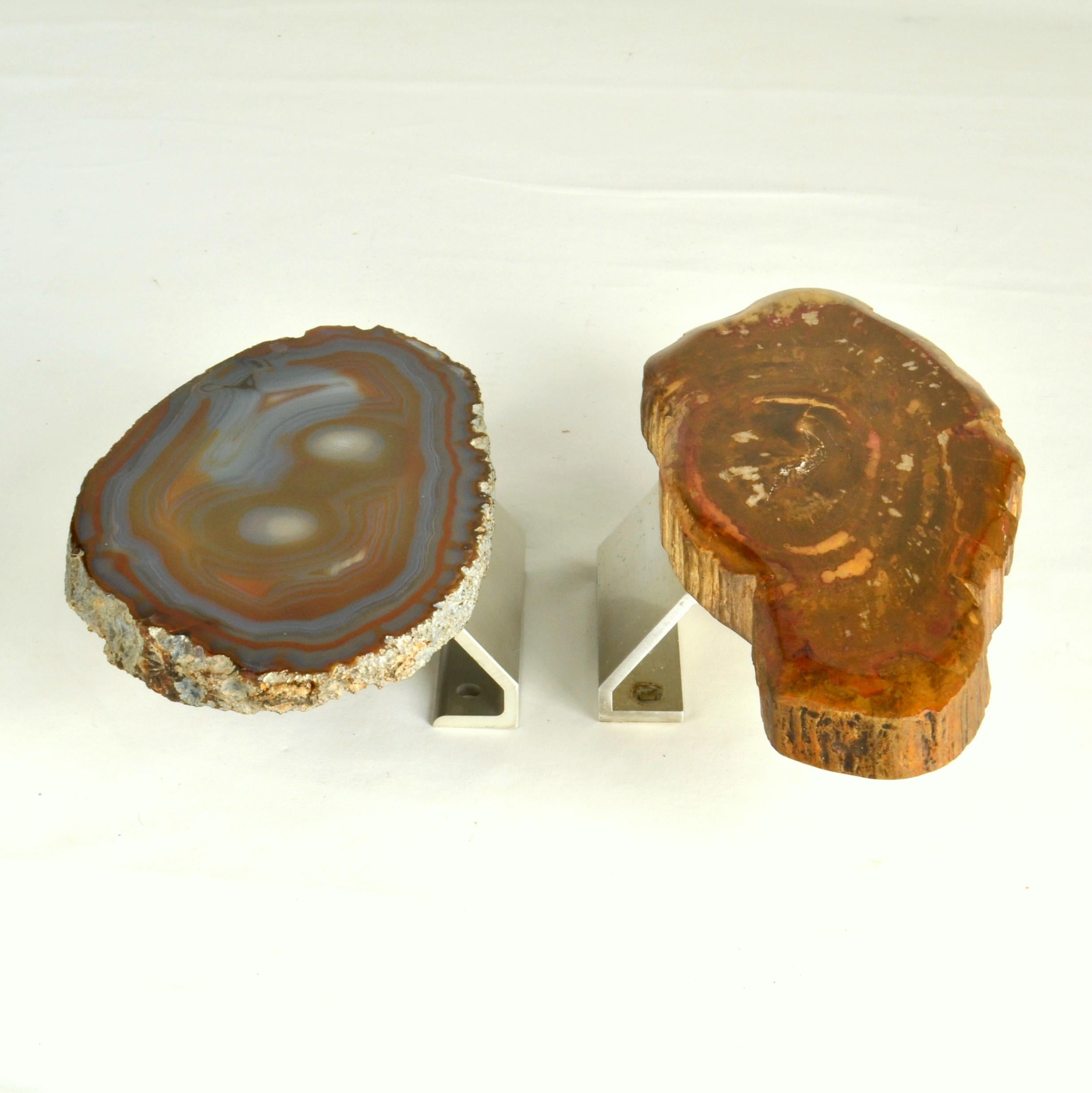 Door Handle in Petrified Wood Push Pull Architectural For Sale 6