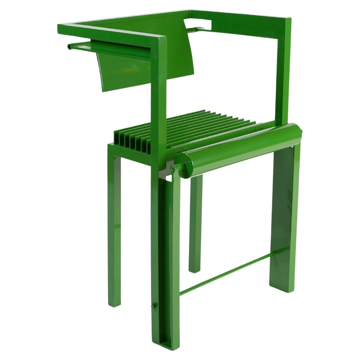 Architektonischer One-Off-Stuhl von Robert Whitton in Grün