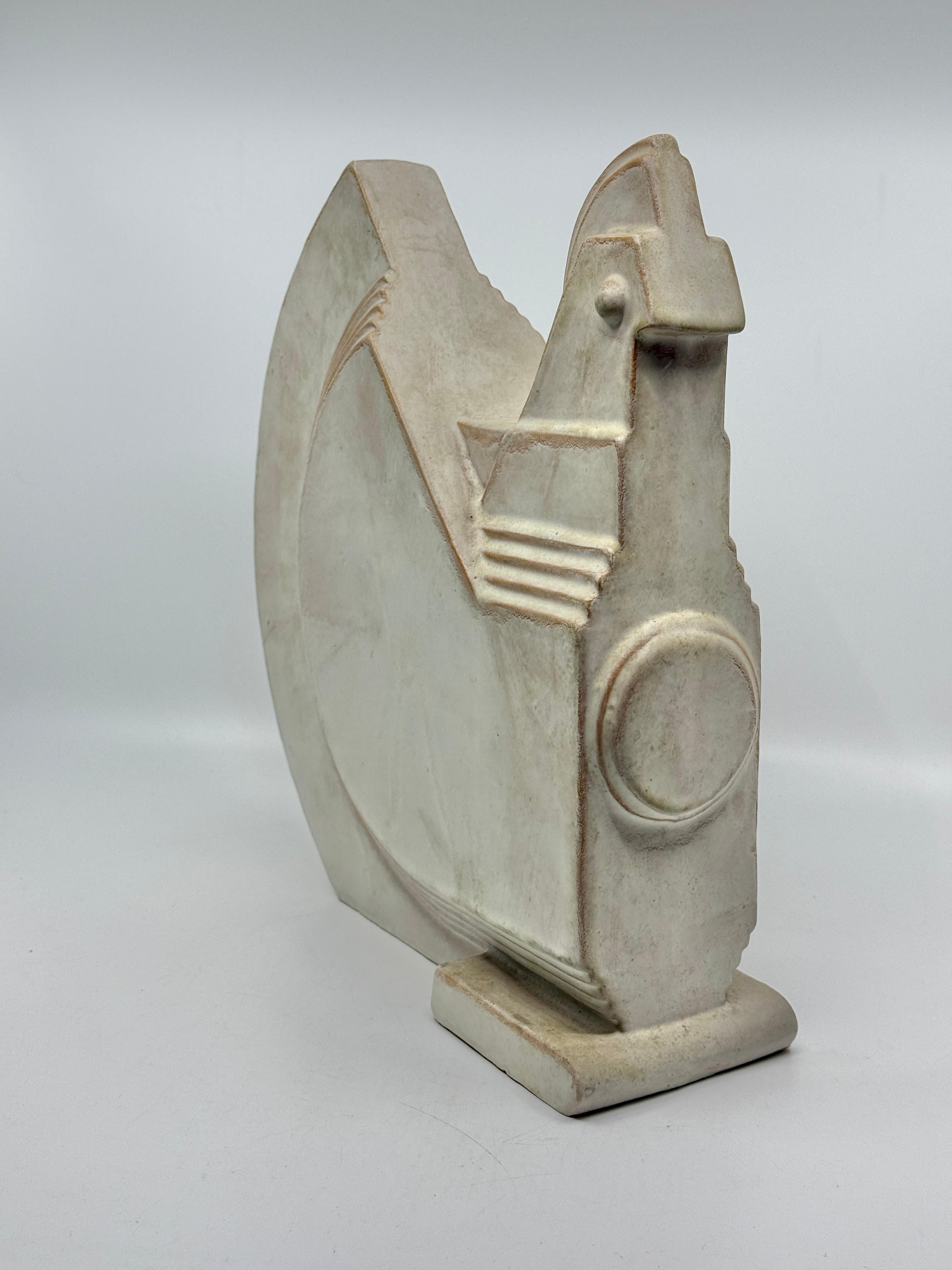 Unknown Architectural Rooster Pottery Figure For Sale