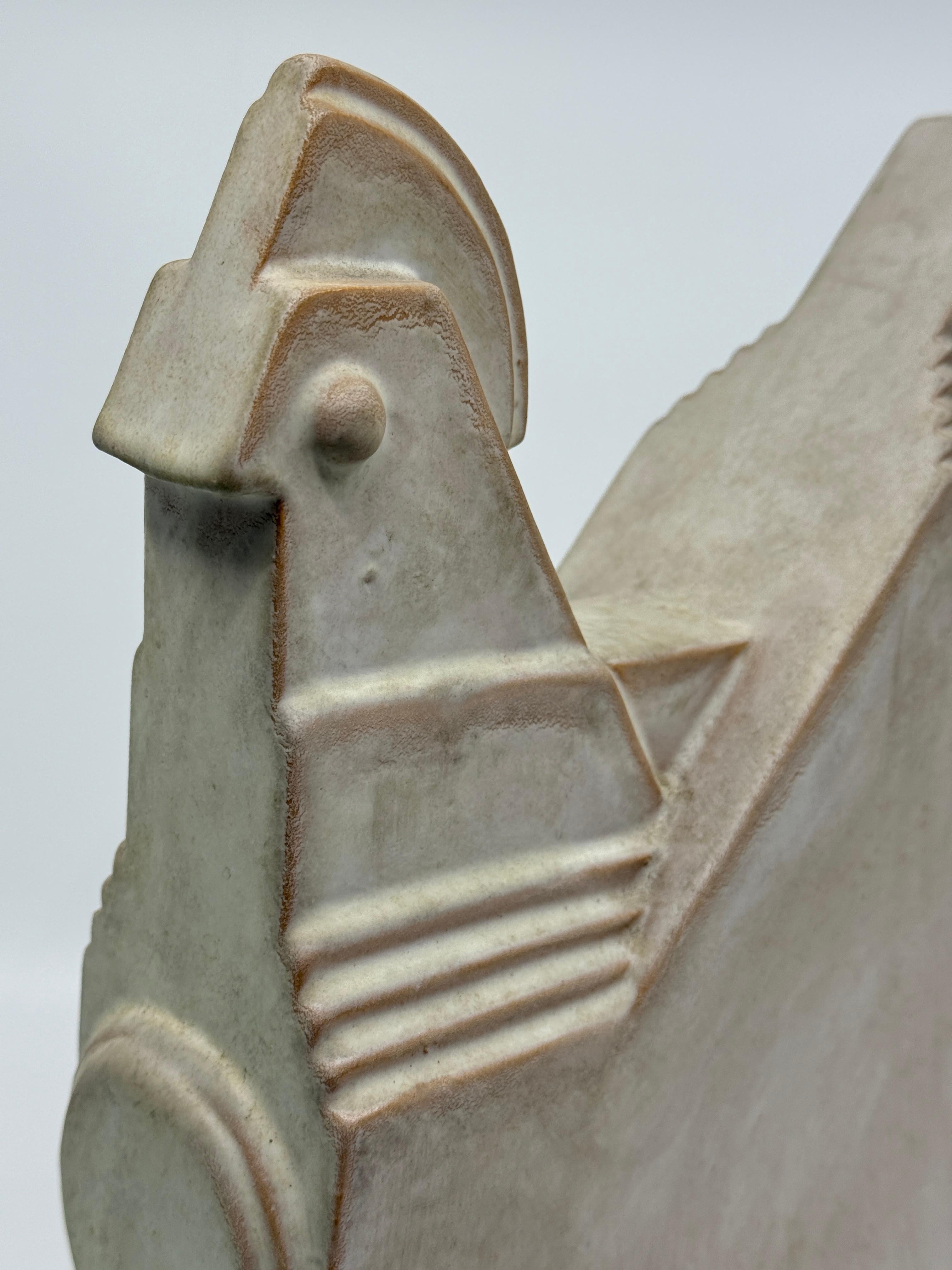 Architectural Rooster Pottery Figure For Sale 1