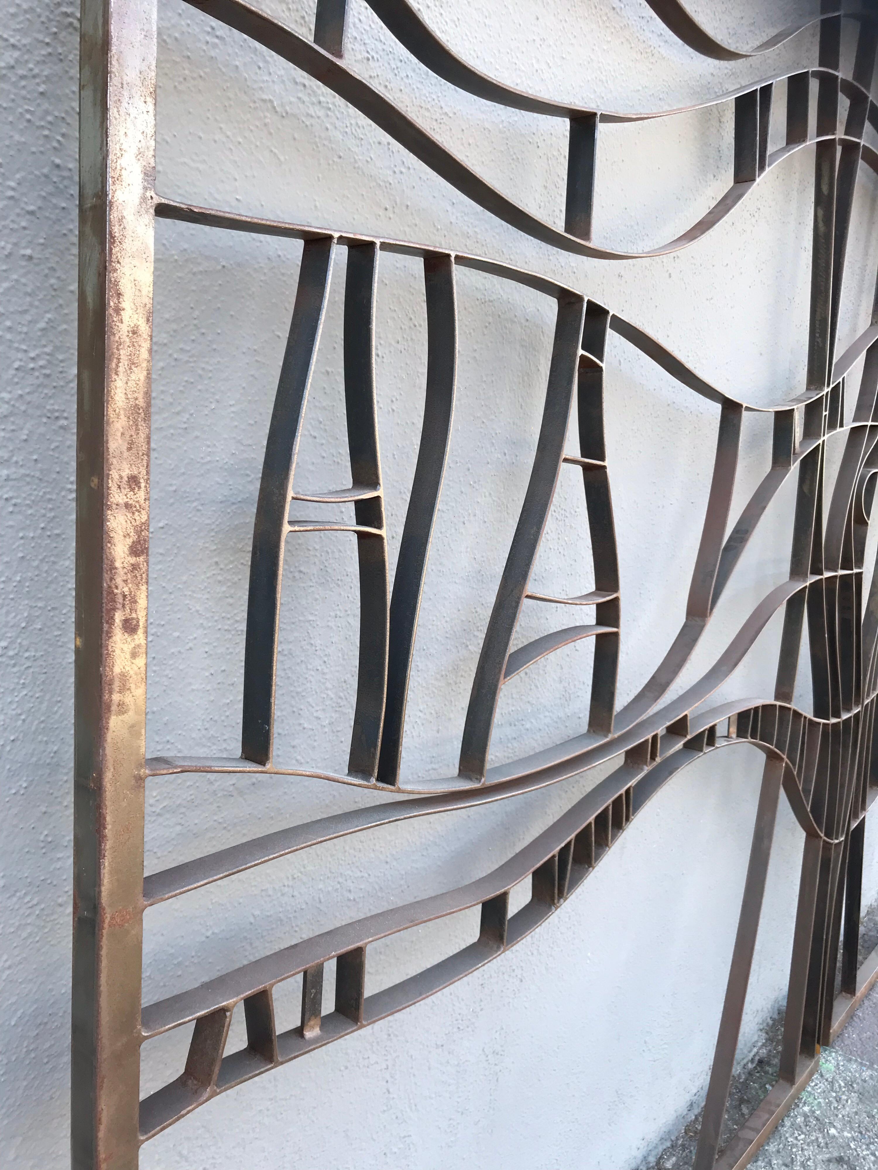 Architectural Salvage Large Iron Gate or Room Divider In Good Condition In Los Angeles, CA