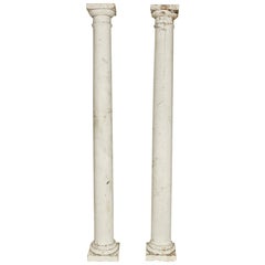 Architectural Salvage Tall Columns, Pair