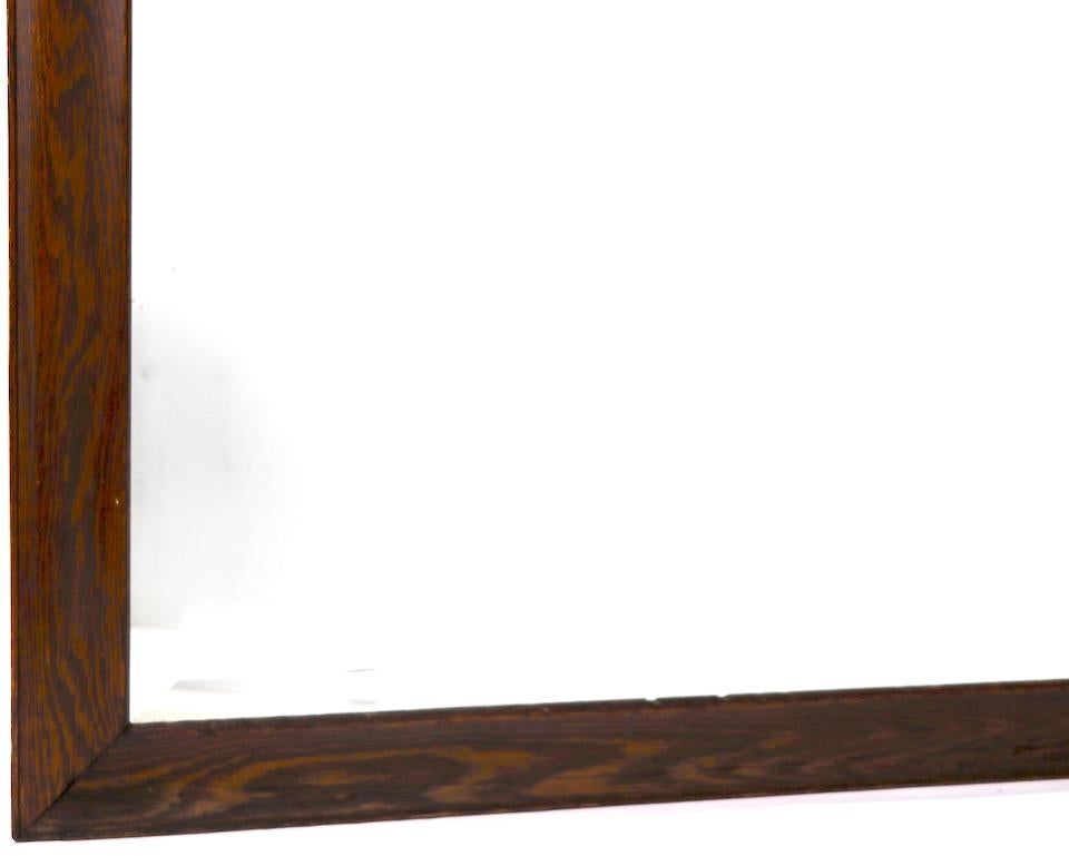 Architectural Scale Oak Frame Bevelled Mirror 1