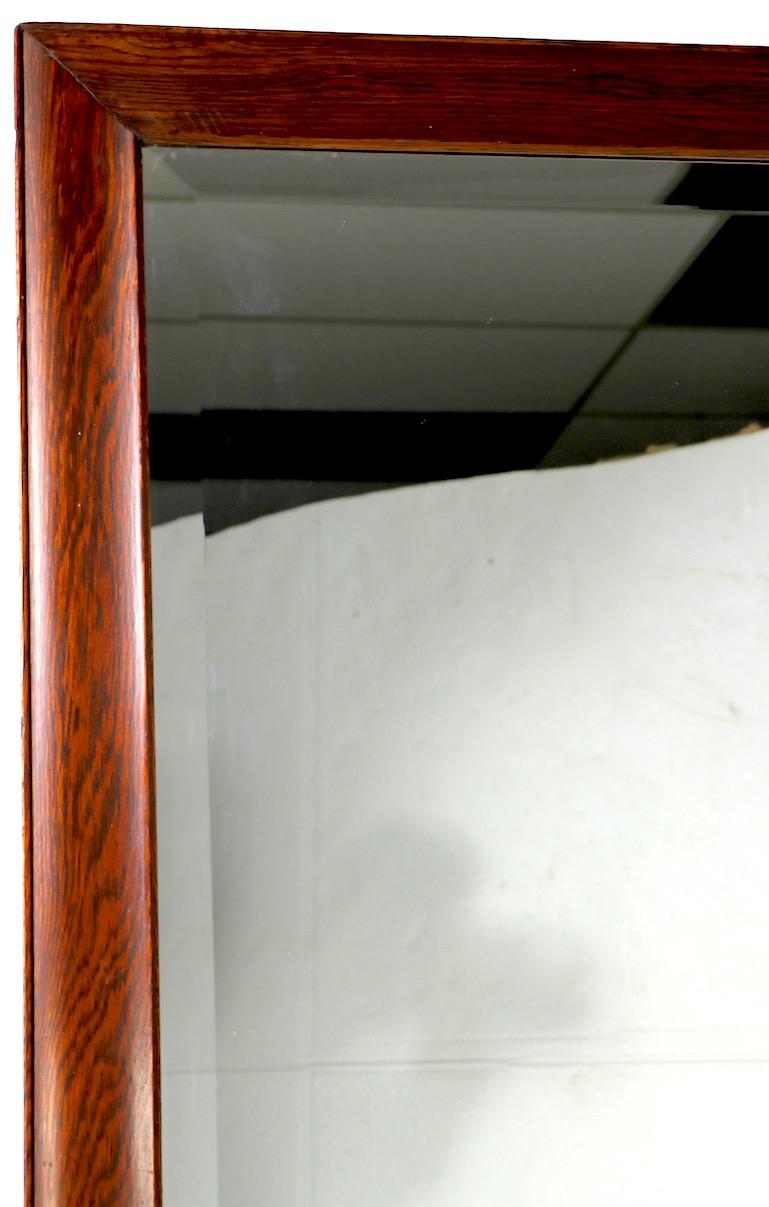Architectural Scale Oak Frame Bevelled Mirror 2