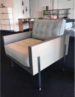 Sillón Architectural Series de cuero diseñado por Harvey Probber