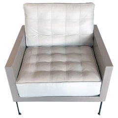 Architectural Series lounge chair in leather designed by Harvey Probber