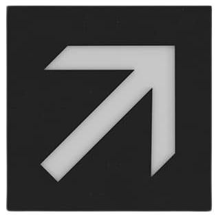 Architektonisches Zeichen - Diagonaler Arrow / Evakuierungsweg 