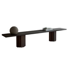 Banc architectural brutal en chêne massif / L:213 x L:40 x H:45