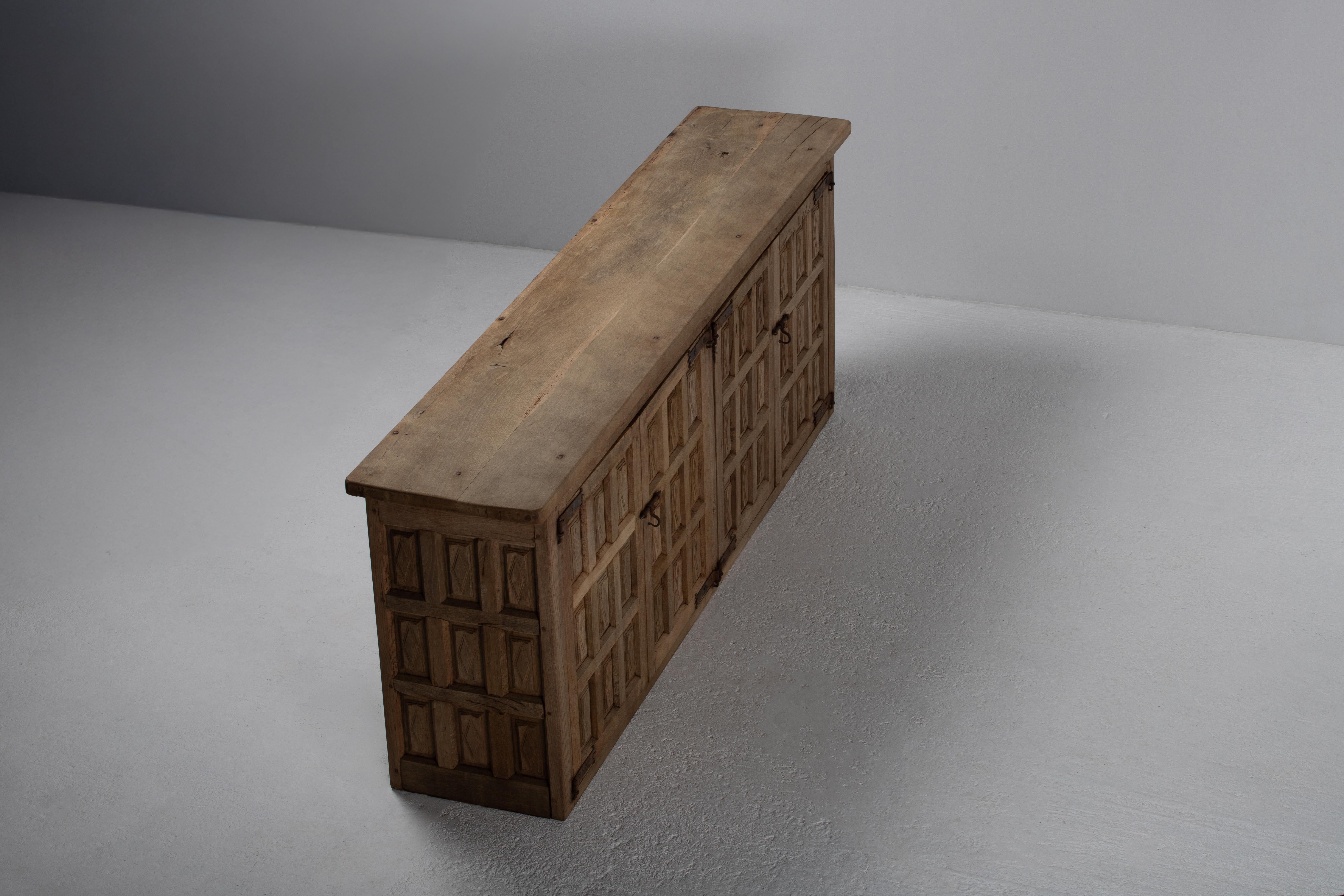 Architectural Spanish Oak Credenza 1