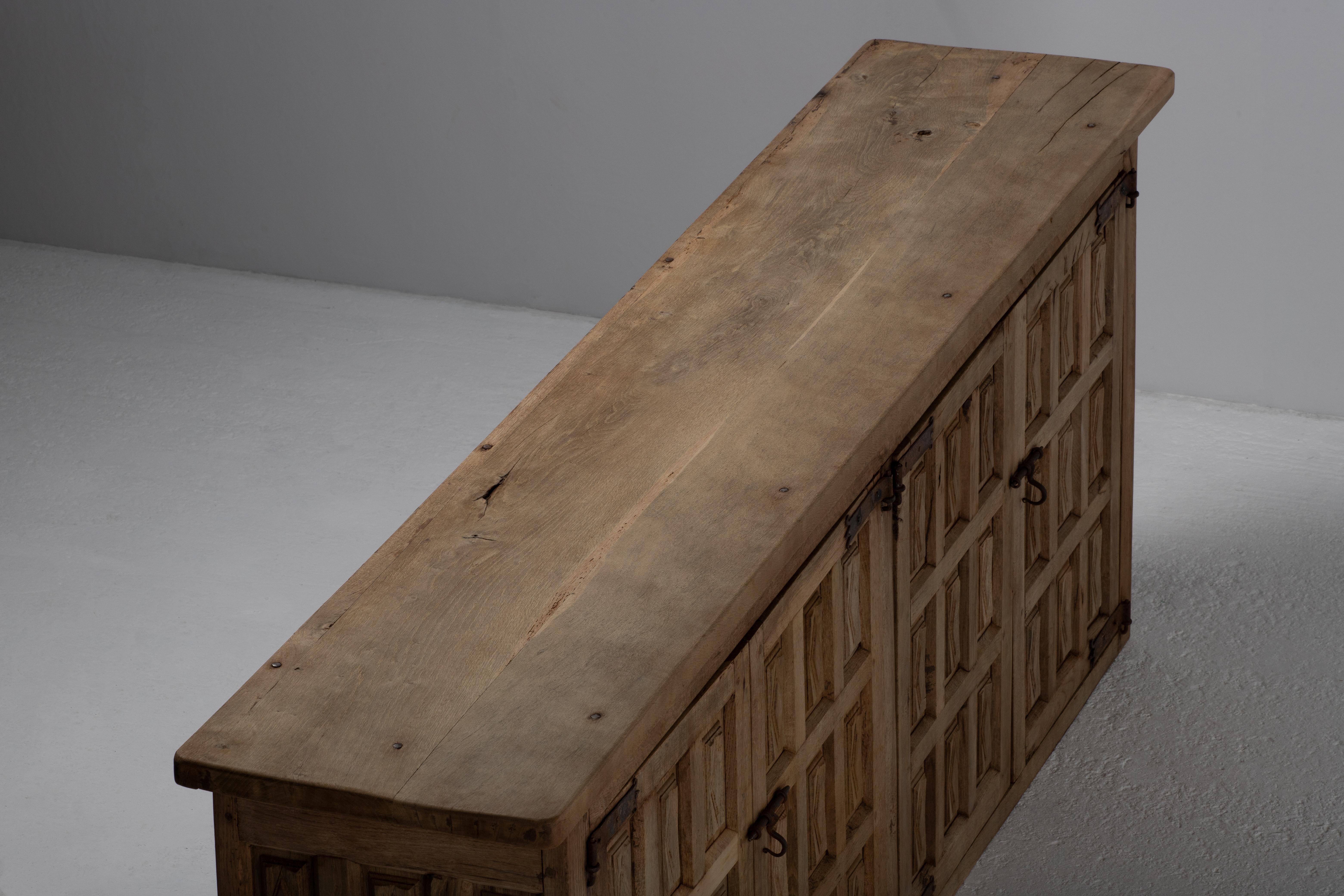 Architectural Spanish Oak Credenza 2