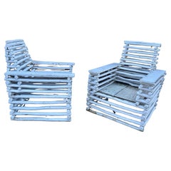 Architectural Stacked Twig (BRANCH)  Adirondak Lounge Arm Chairs