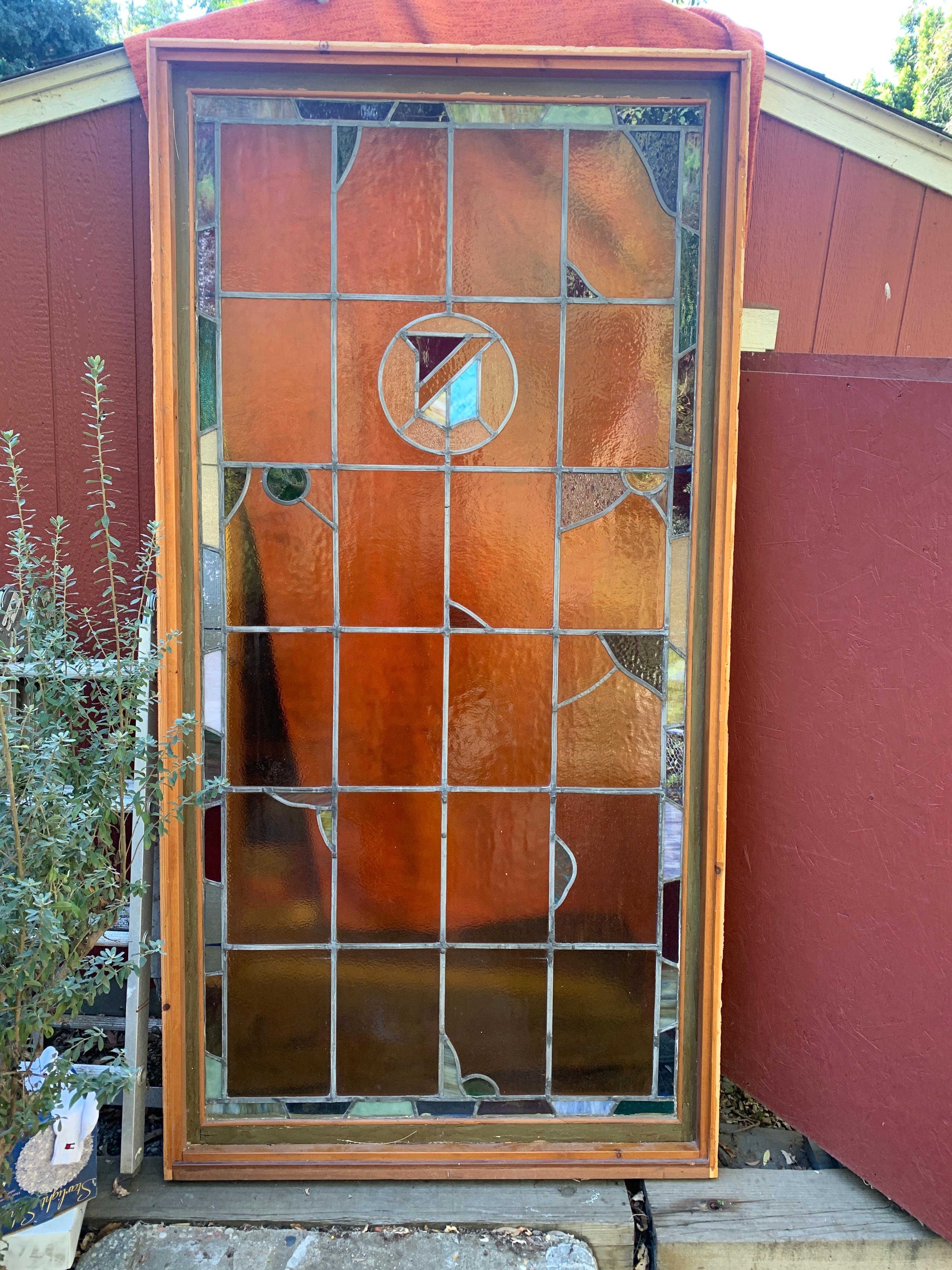 Architectural Stained Glass Window in Frame 7