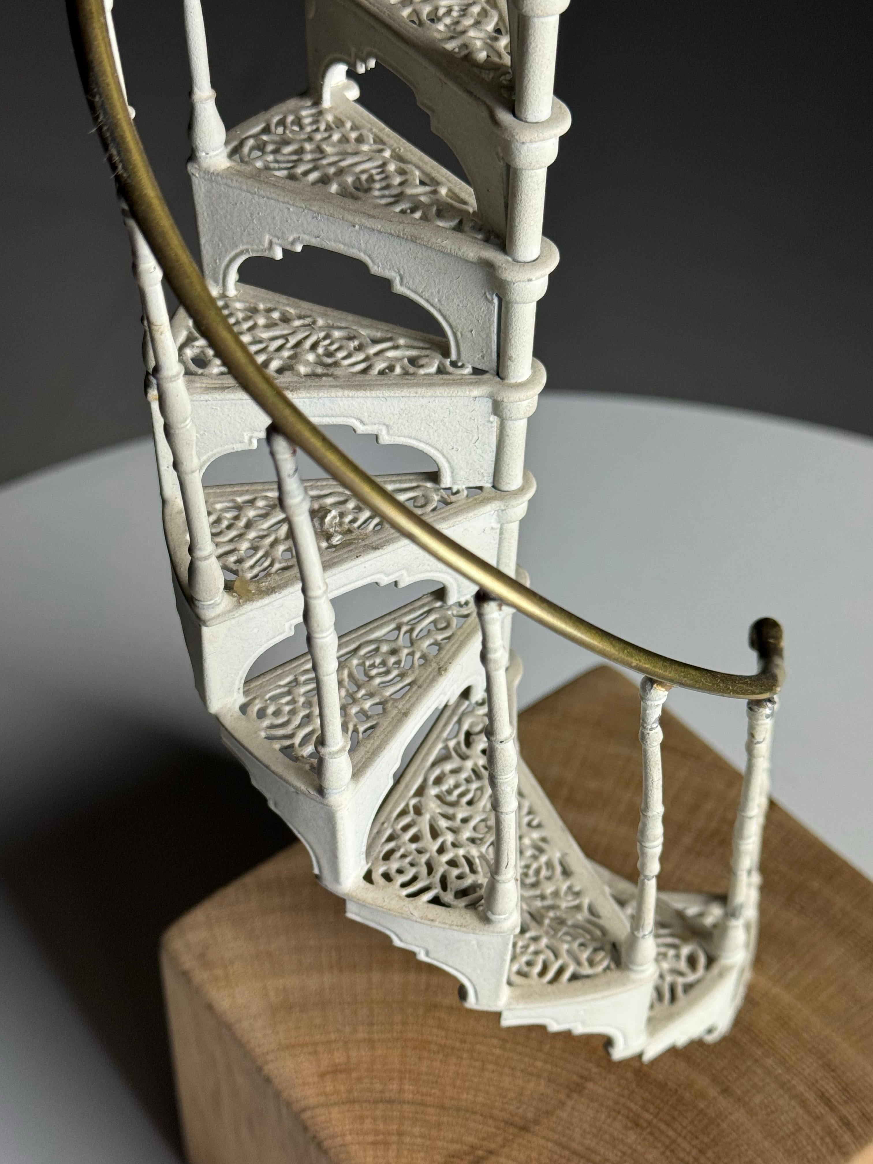 20th Century Architectural Staircase Model white metal 20th century For Sale