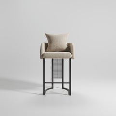 Architectural Steel Mesh and Frame "Entity" Barstool, Parisii Collection