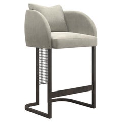 Architectural Steel Mesh and Frame "Entity" Counter Stool, Parisii Collection