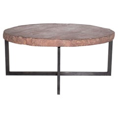 Architectural Stone on Steel Coffee Table