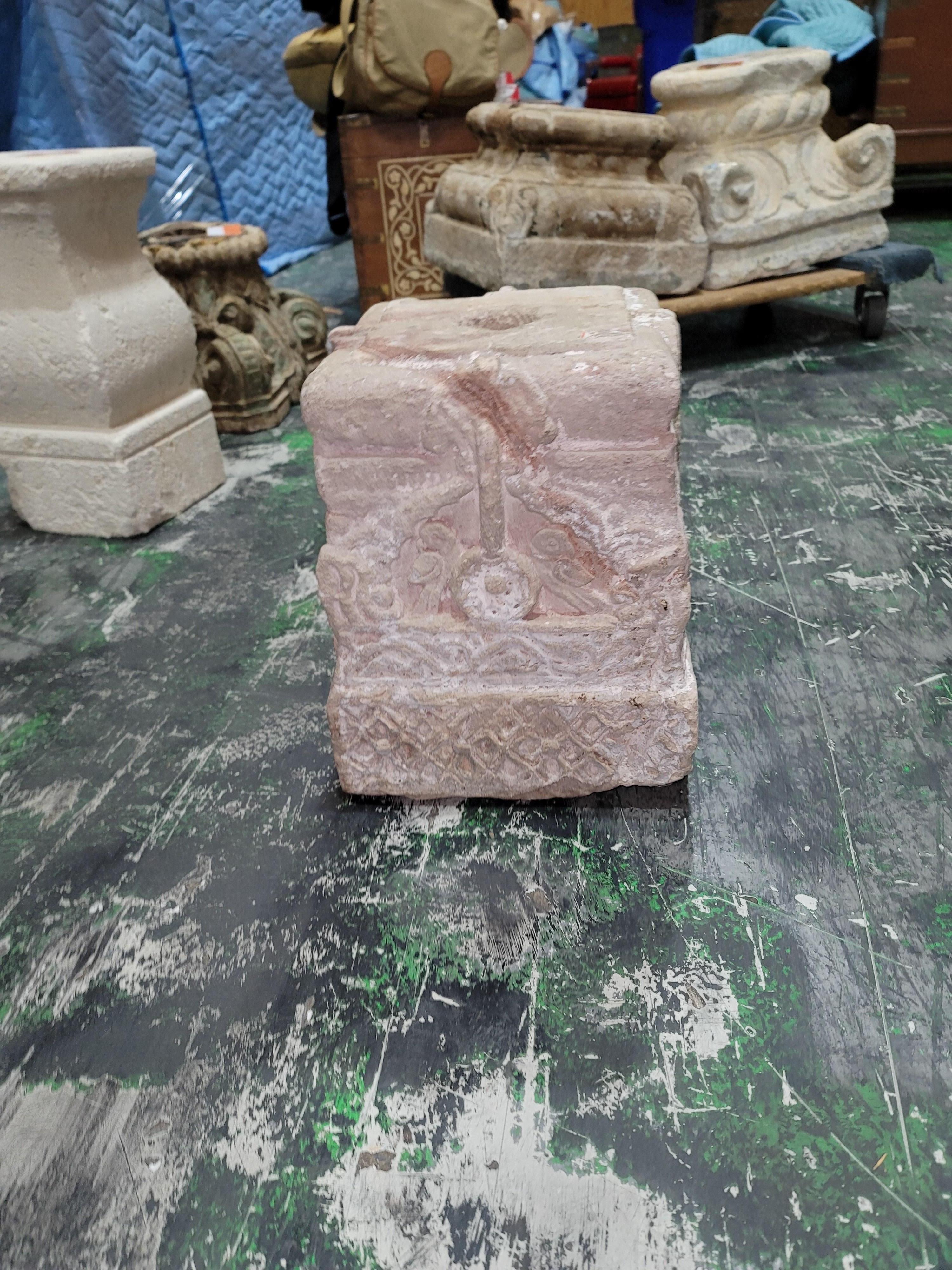 Architectural Stone Fragment from India, Early 20th Century In Good Condition For Sale In Southampton, NY