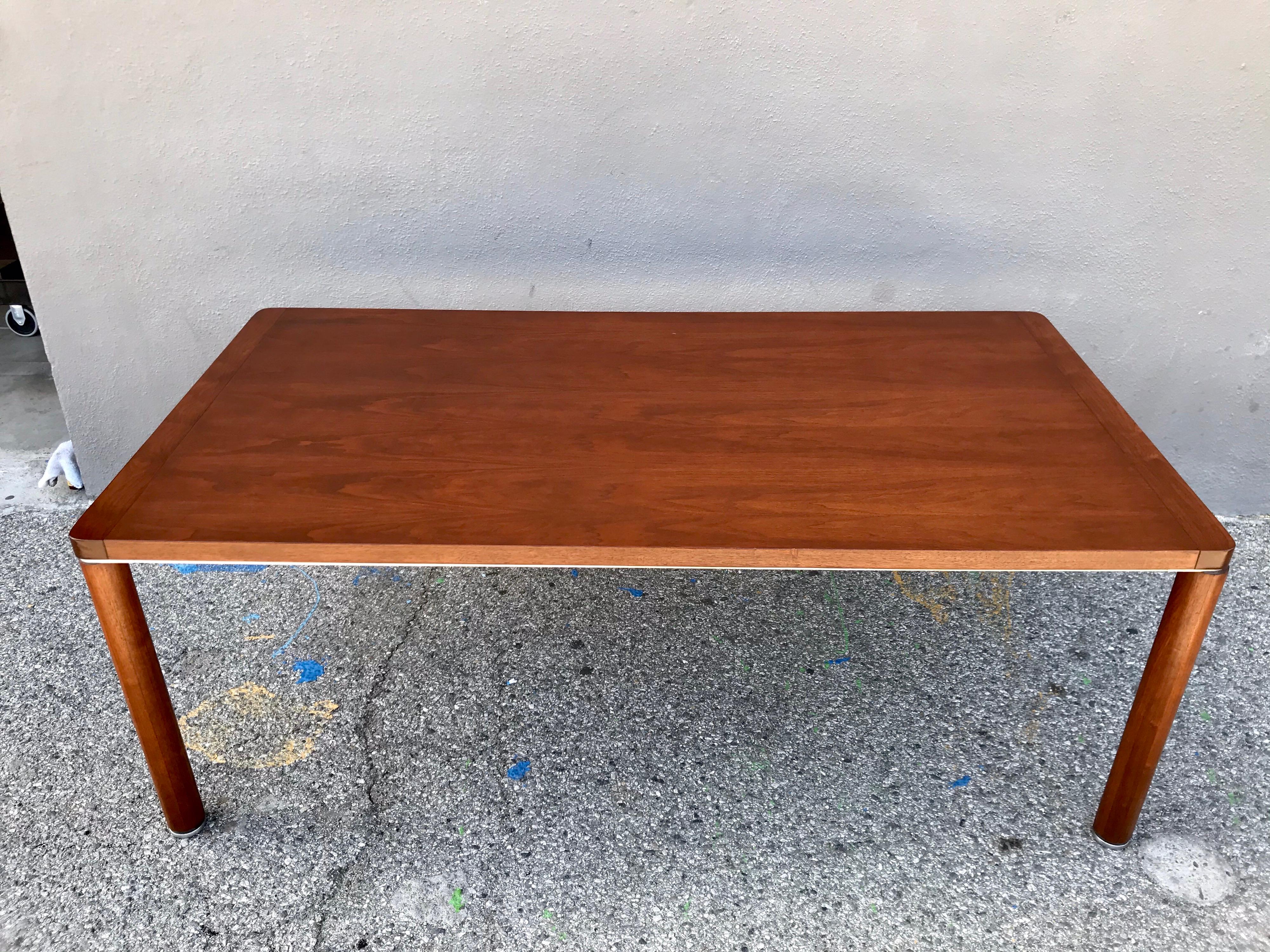 Woodwork Architectural Studio Design Wood Dining or Work Table, 1970's