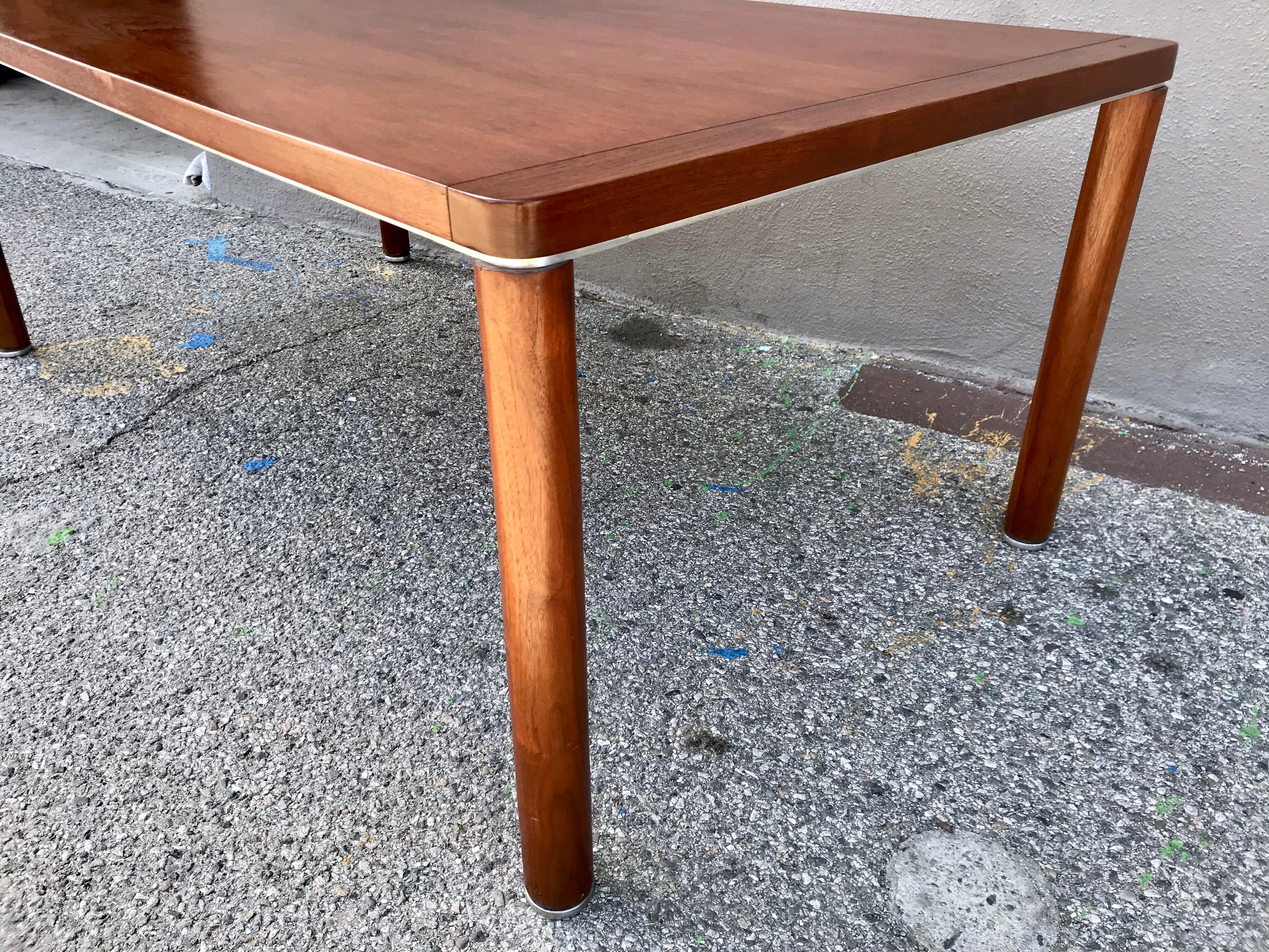 Architectural Studio Design Wood Dining or Work Table, 1970's 2
