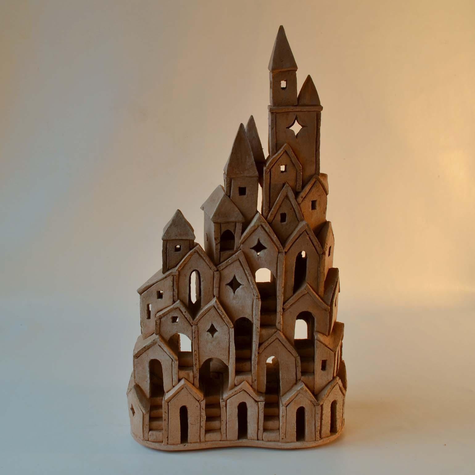Architectural Surrealist Tower Sculpture, by Dutch A. Bouter In Excellent Condition For Sale In London, GB