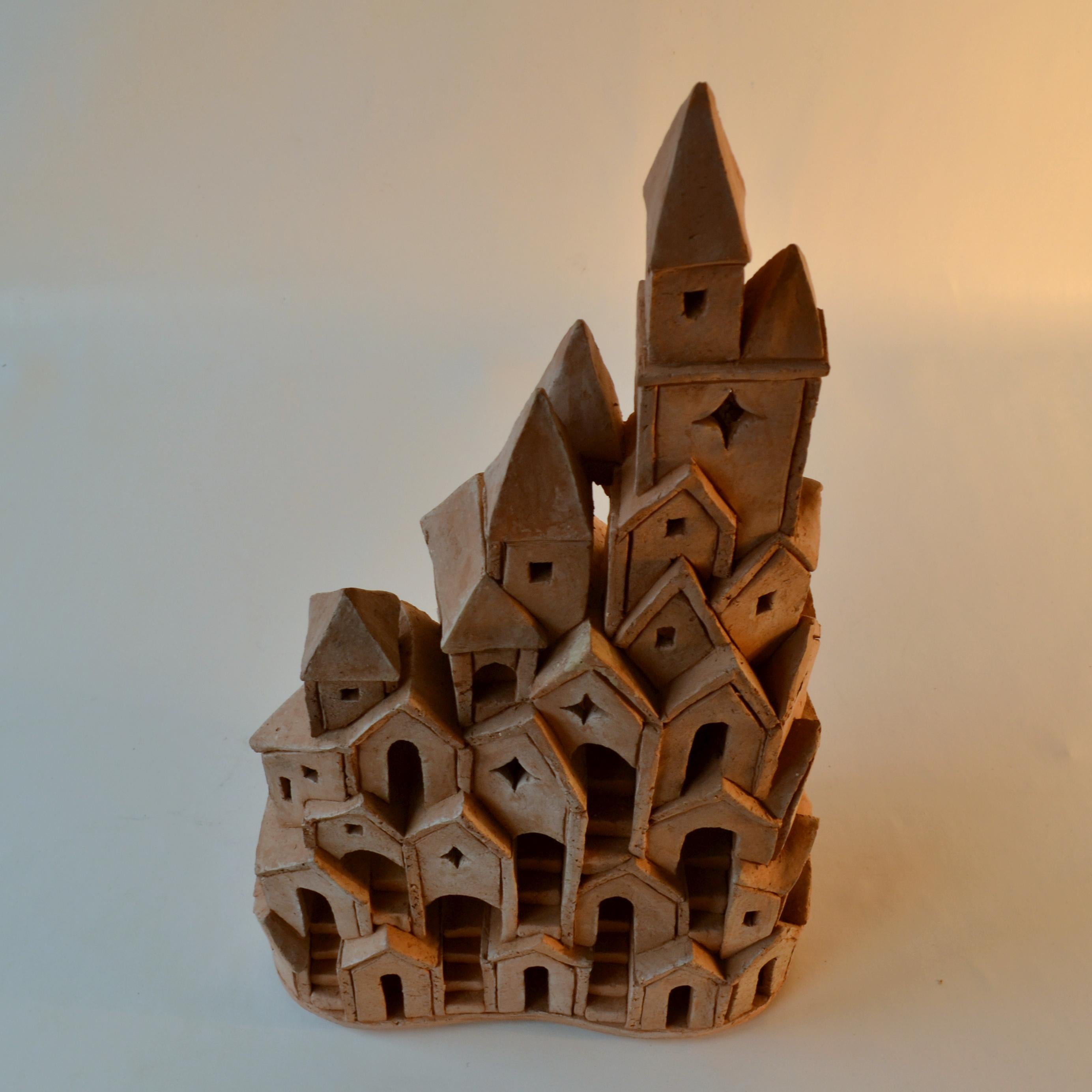 Late 20th Century Architectural Surrealist Tower Sculpture, by Dutch A. Bouter For Sale