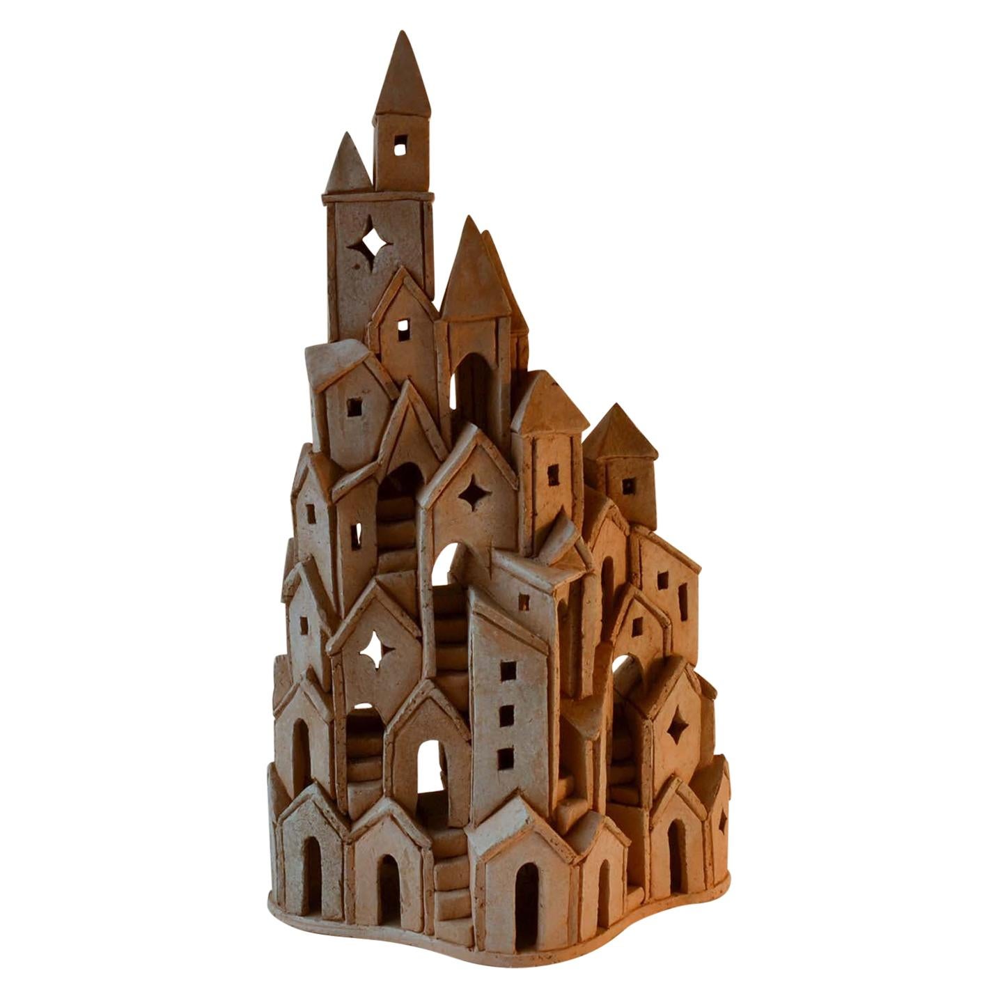 Architectural Surrealist Tower Sculpture, by Dutch A. Bouter For Sale