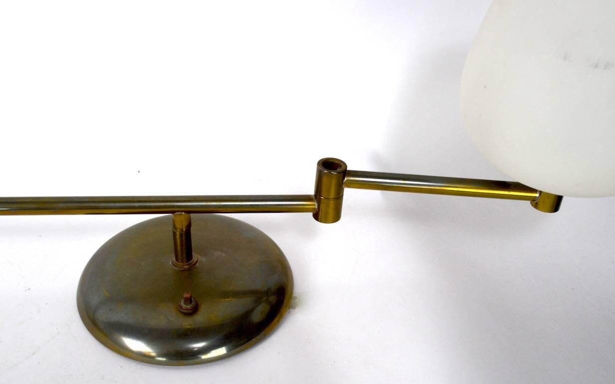 Architectural Swing Arm Desk Lamp In Good Condition In New York, NY