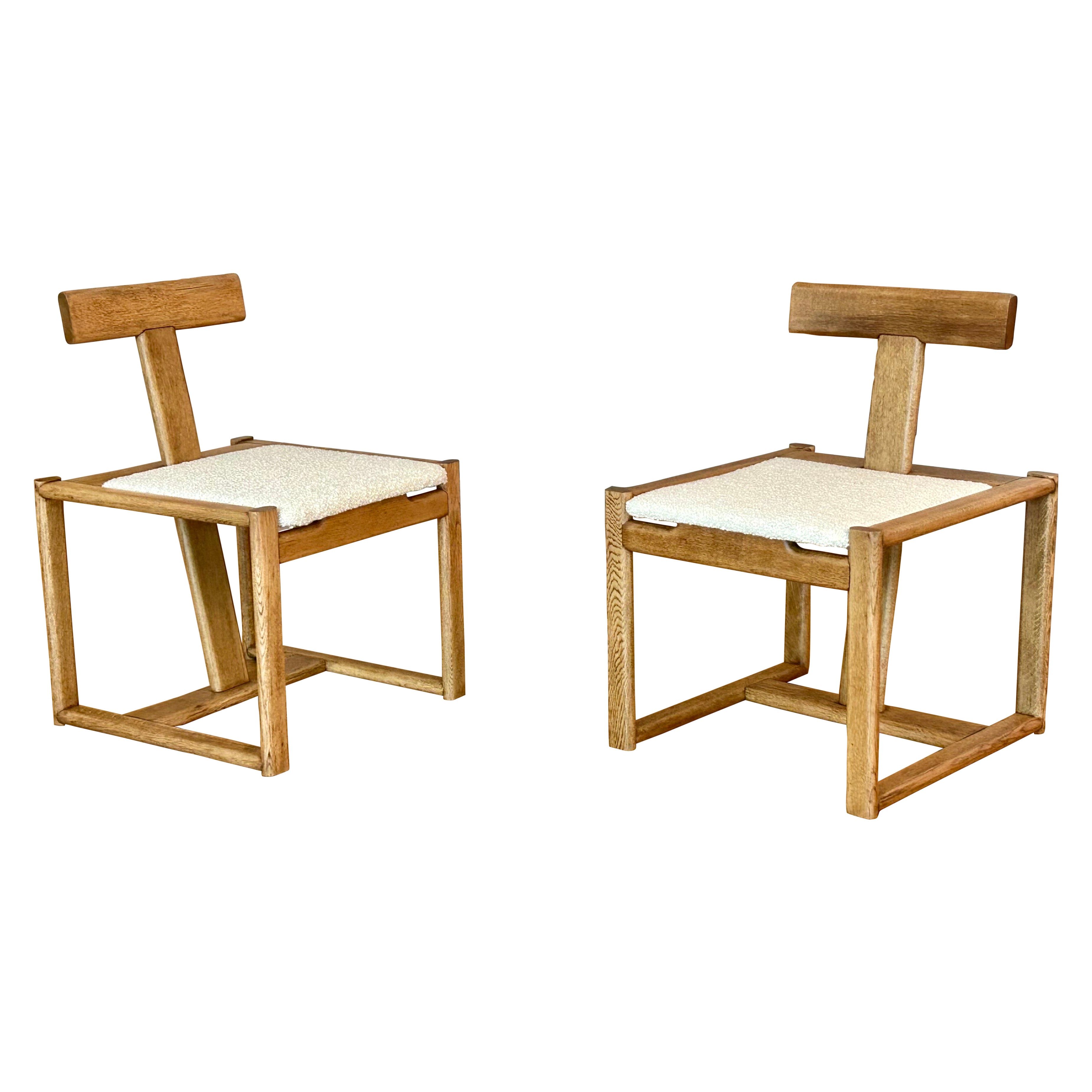 Chaises architecturales à dossier en T Japon