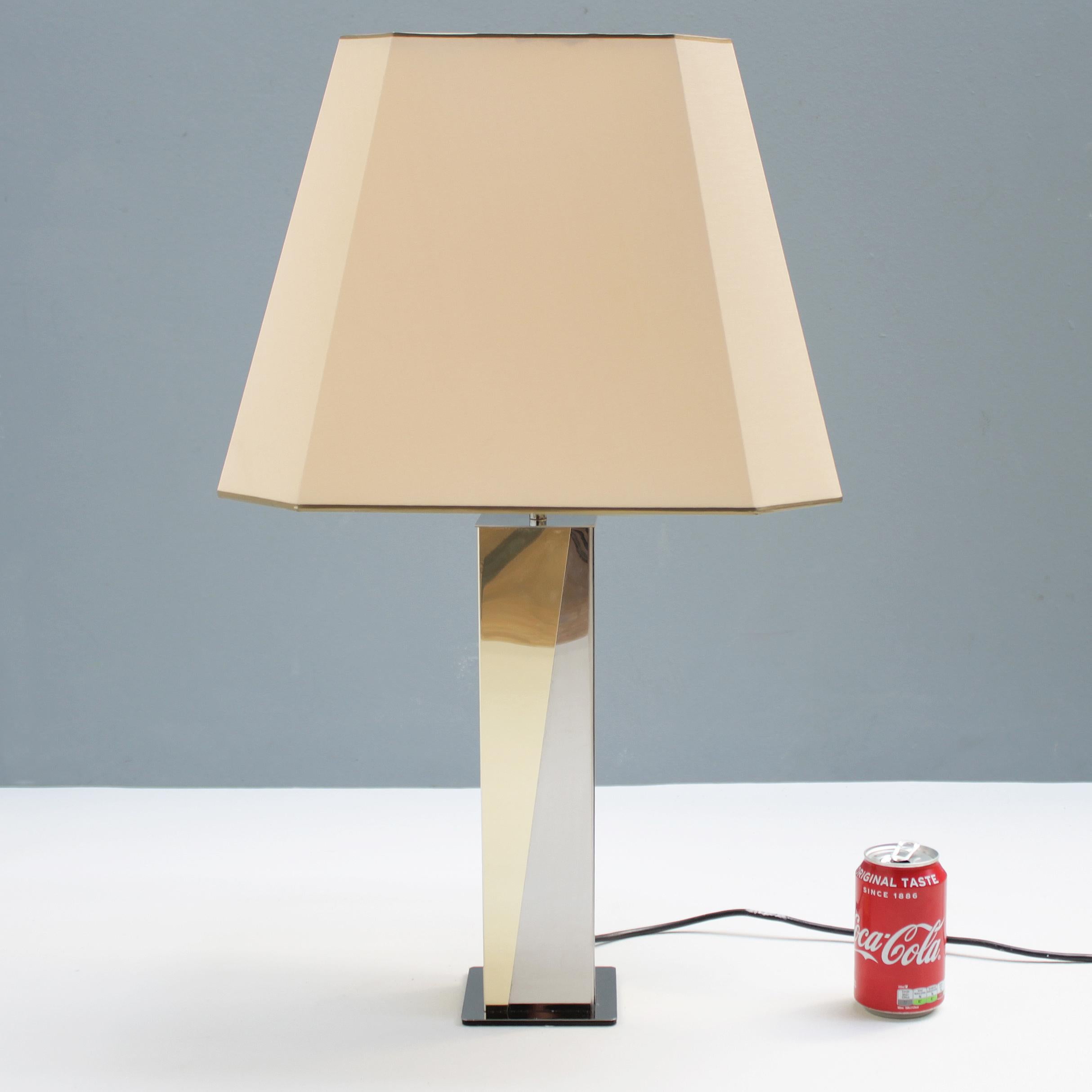 Architectural Table Lamp in the Manner of Paul Evans For Sale 2
