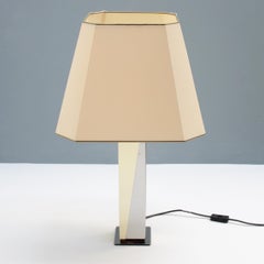 Lampada da tavolo architettonica alla maniera di Paul Evans
