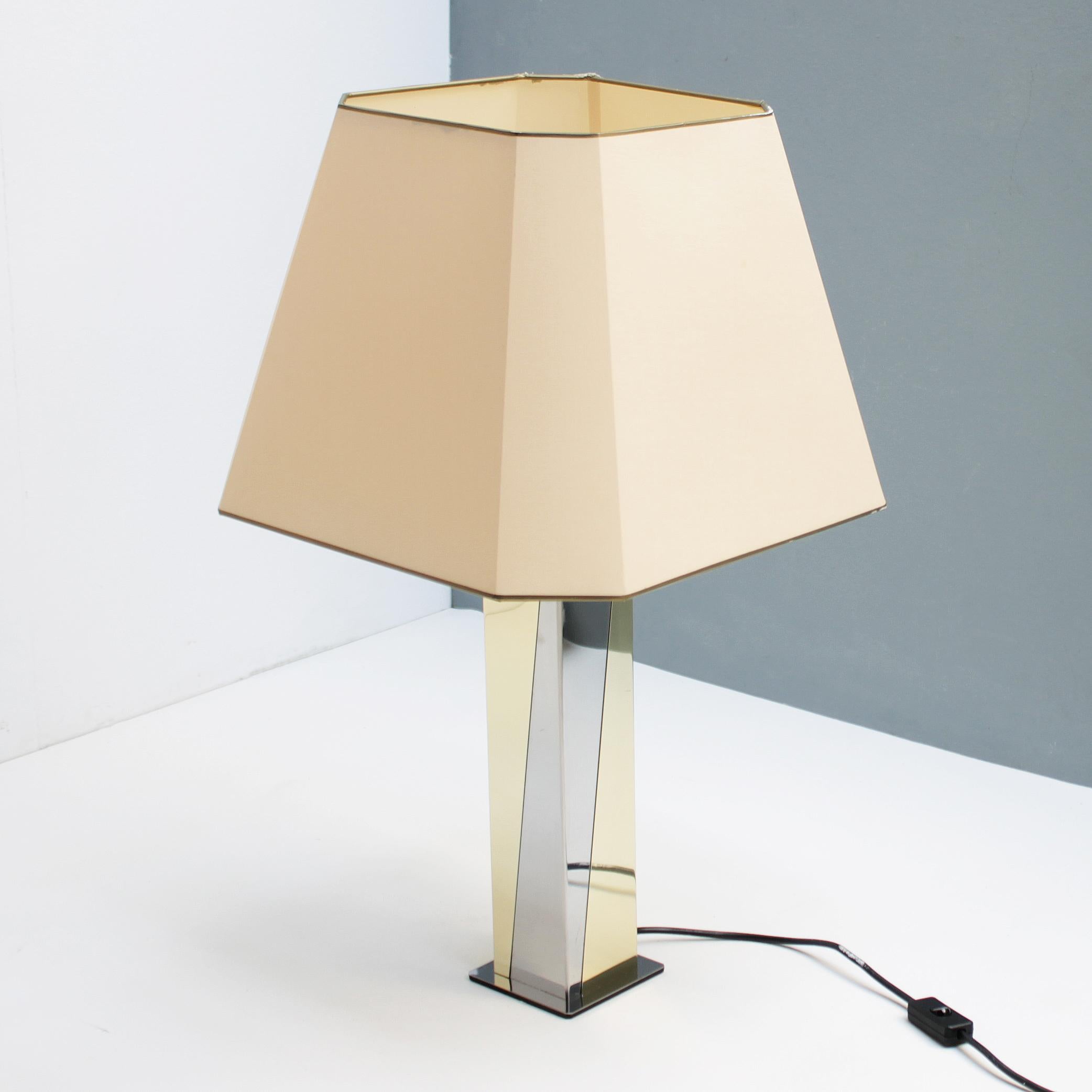 Mid-Century Modern Architectural Table Lamp in the Manner of Paul Evans For Sale