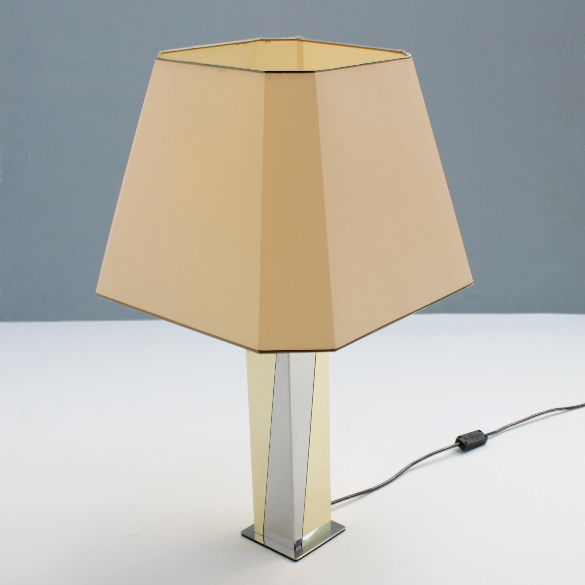 Anodized Architectural Table Lamp in the Manner of Paul Evans For Sale