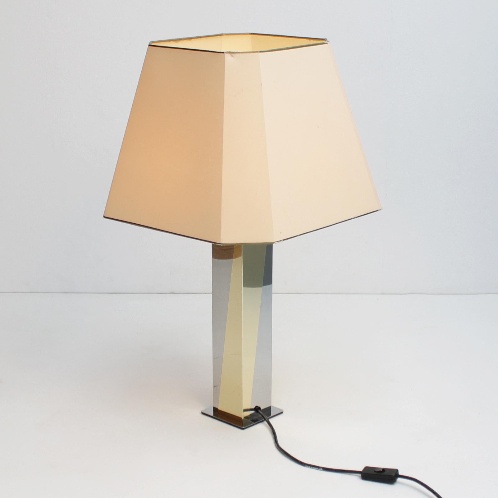 Late 20th Century Architectural Table Lamp in the Manner of Paul Evans For Sale