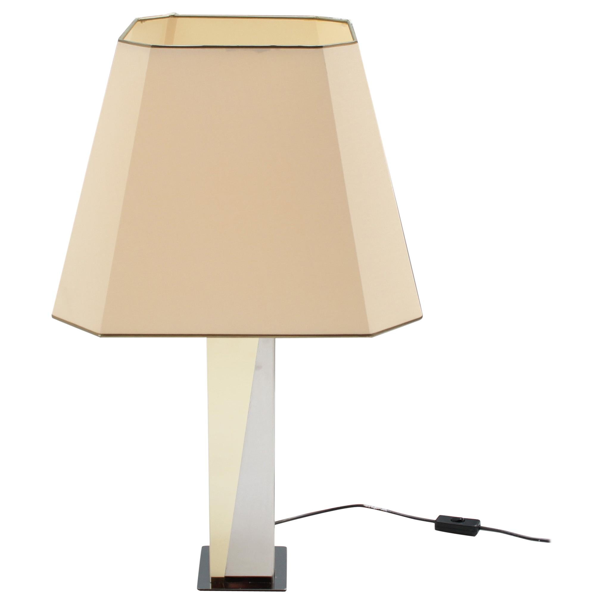 Architectural Table Lamp in the Manner of Paul Evans For Sale