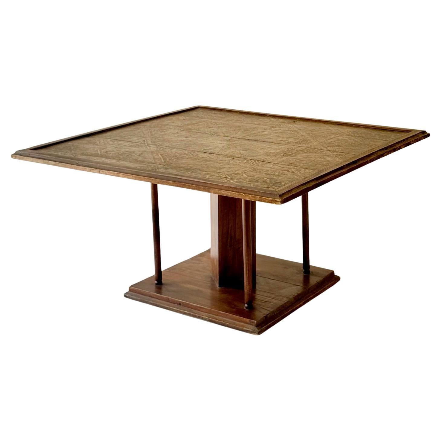 Mesa Arquitectónica con Incrustación de Panel Marroquí Antiguo en el Techo. en venta