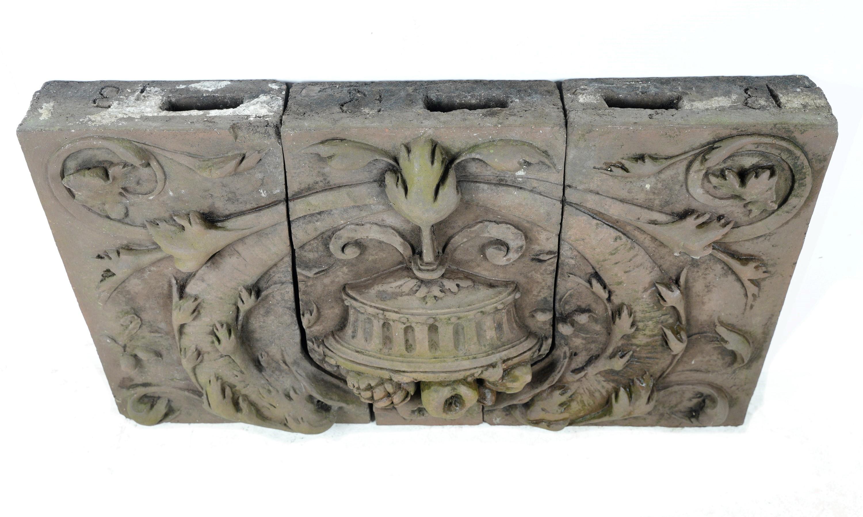 Architectural Terracotta Stone Cornucopia High Relief Frieze 4