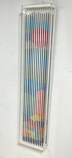 Architectural Wall Mounted Optical Sculpture by Moshe Alon, Circa 1970s