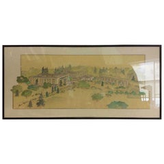 Antique Architectural Wide Landscape Artwork