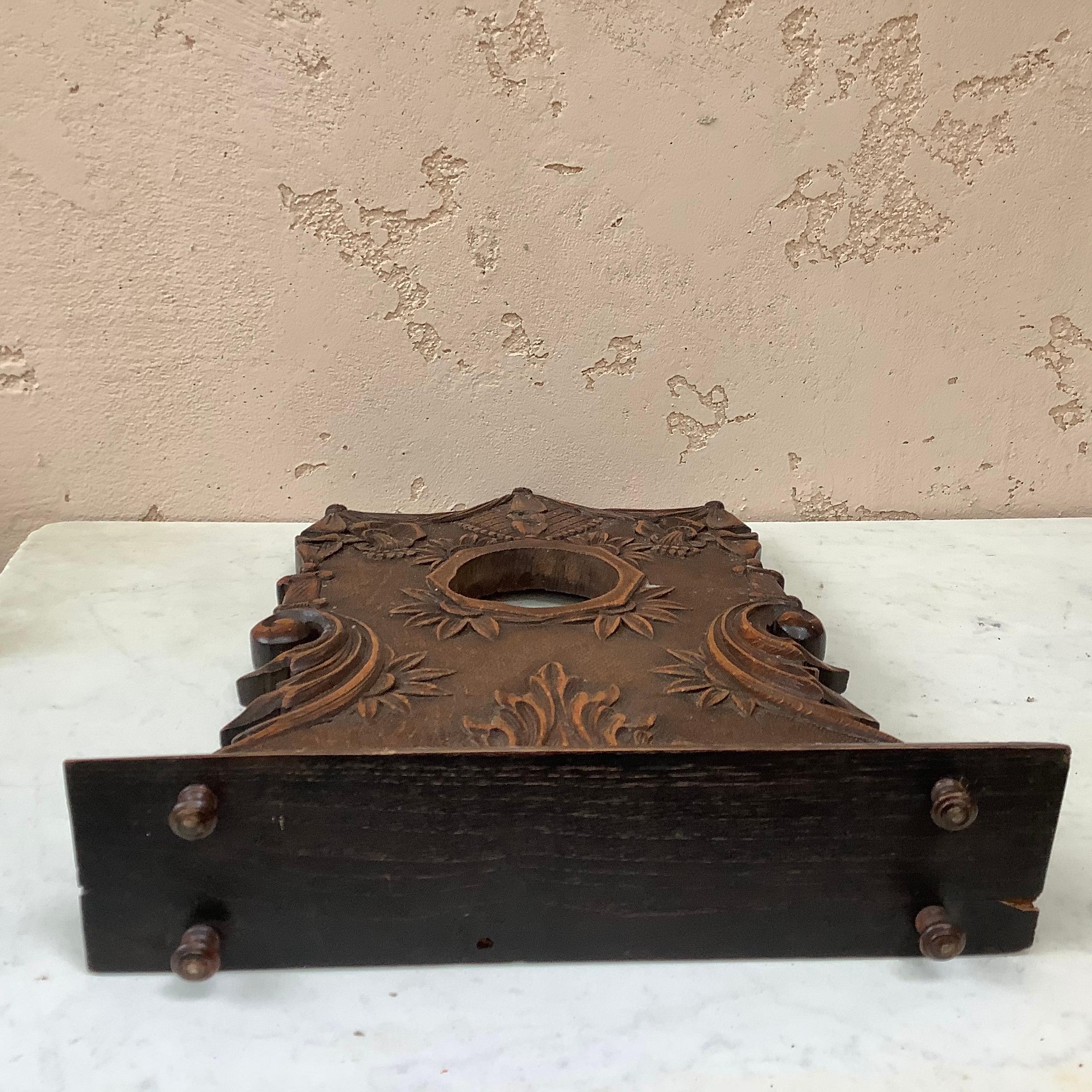 Hand-Carved Architectural Wood Decoration, circa 1890 For Sale