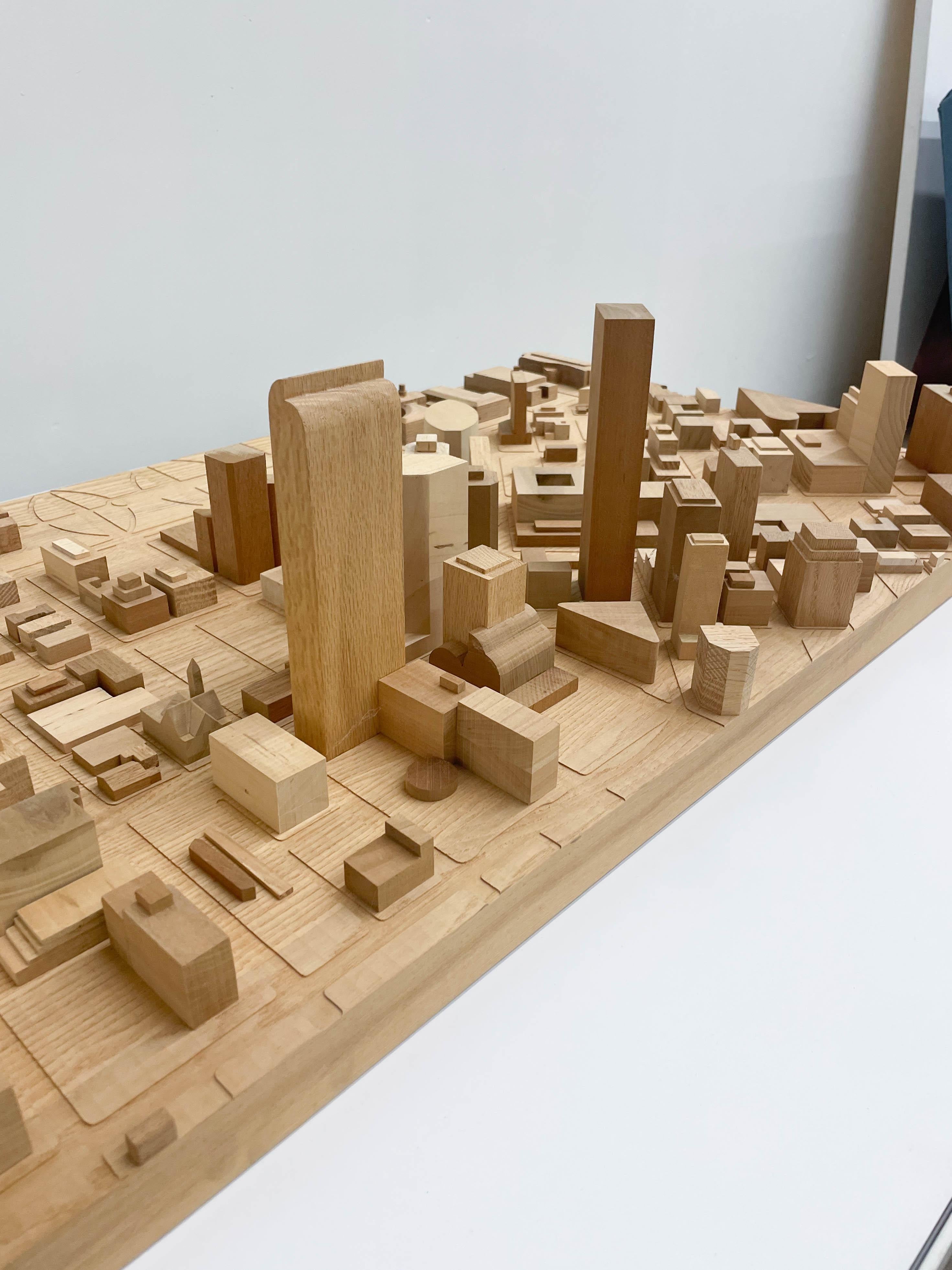 Architectural Wood Model of Denver, CO. In Good Condition For Sale In Kalamazoo, MI