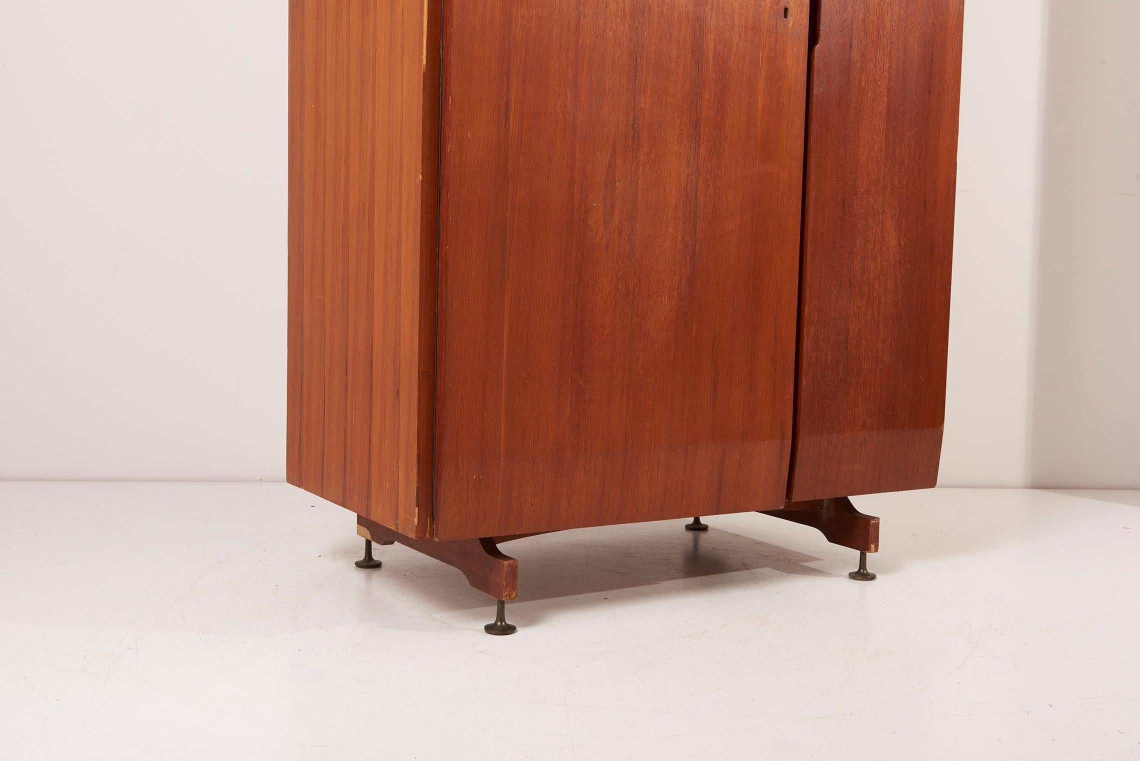 Architectural Wooden Cabinet, Italy, 1950s For Sale 4