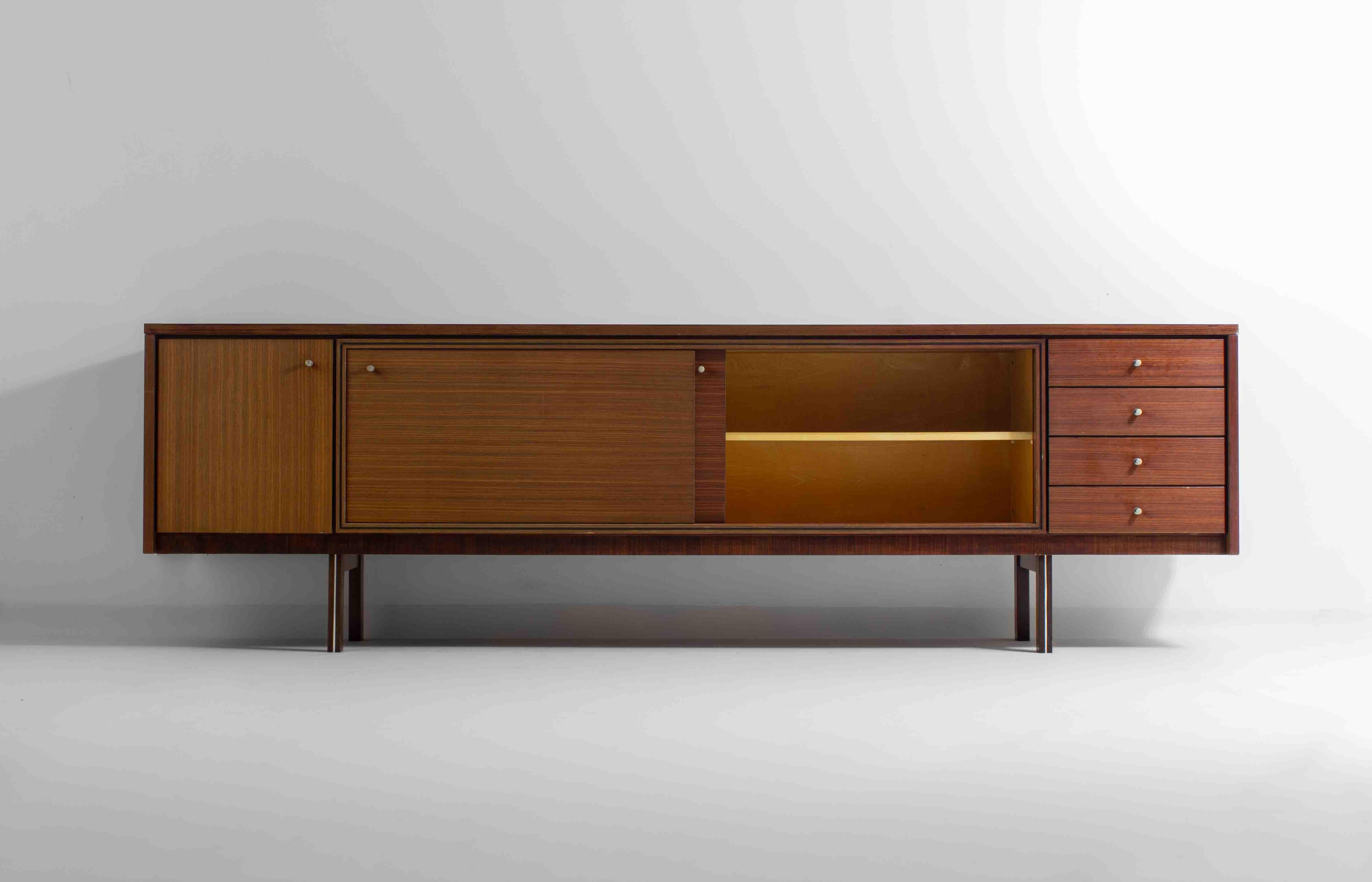 Architectural XL sideboard by Pieter de Bruyne for V-Form, Belgium 1960s For Sale 5