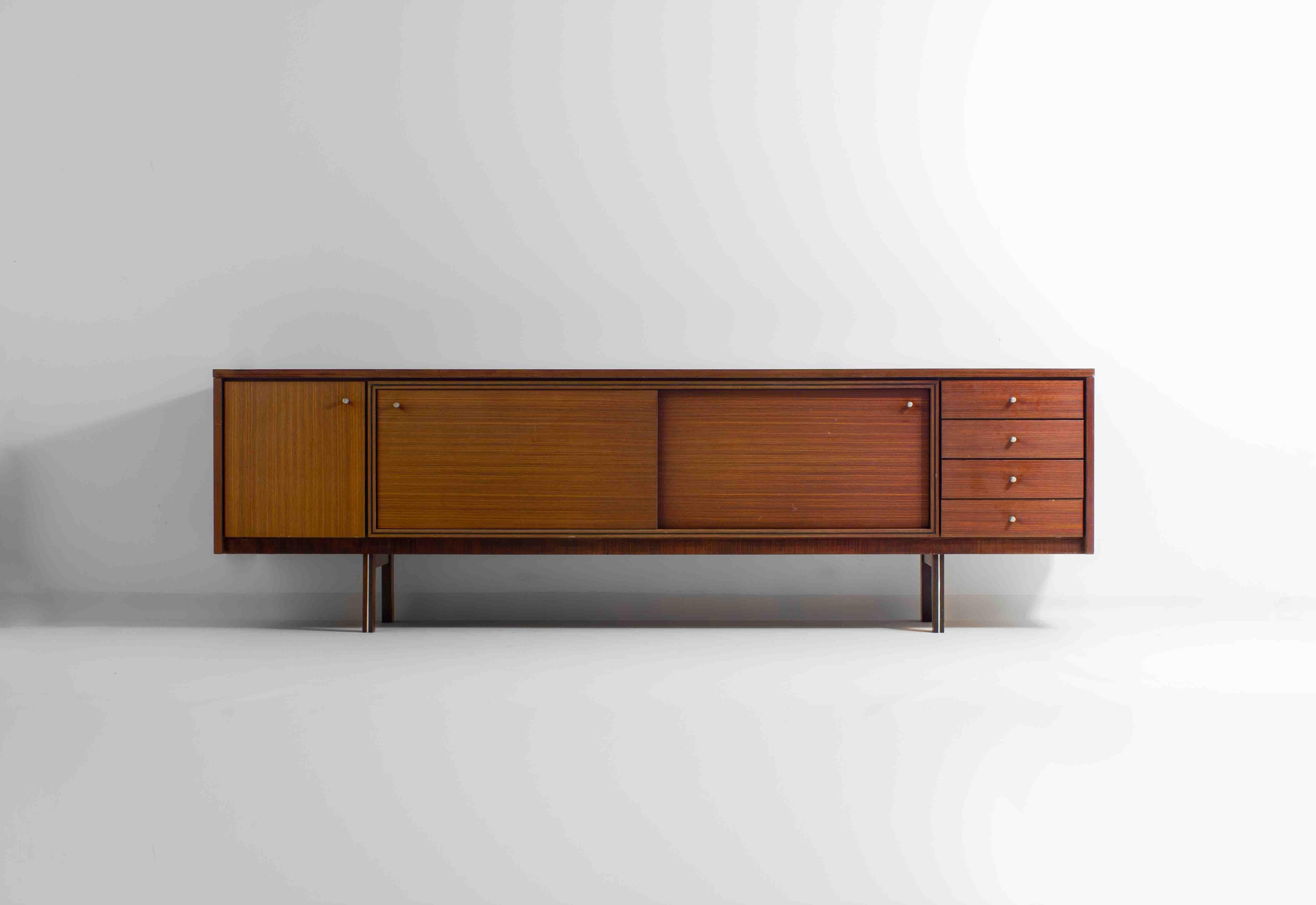 Mid-20th Century Architectural XL sideboard by Pieter de Bruyne for V-Form, Belgium 1960s For Sale