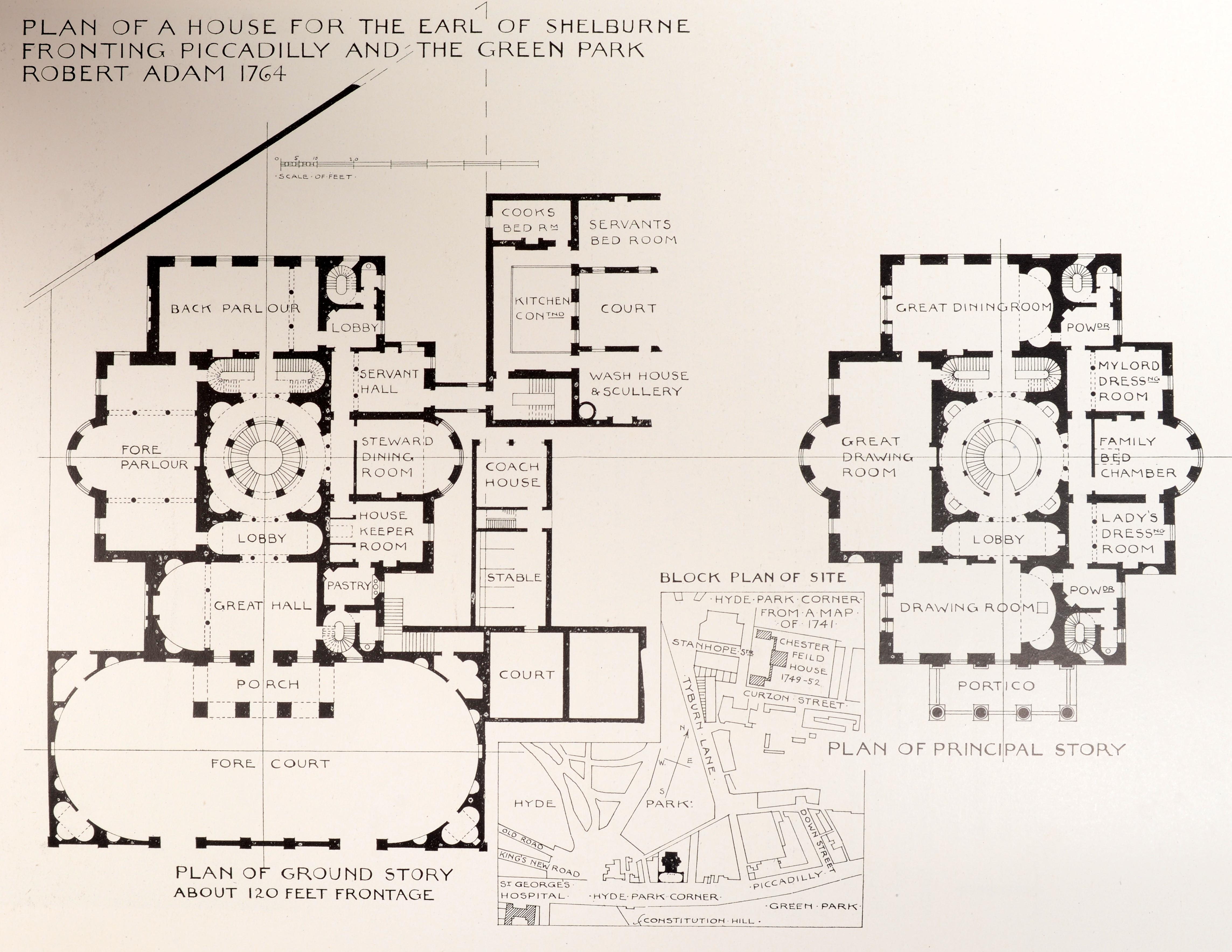 Architecture de Robert & James Adam (1758-1794) ; 2 volumes, 1ère édition, c1922 en vente 4