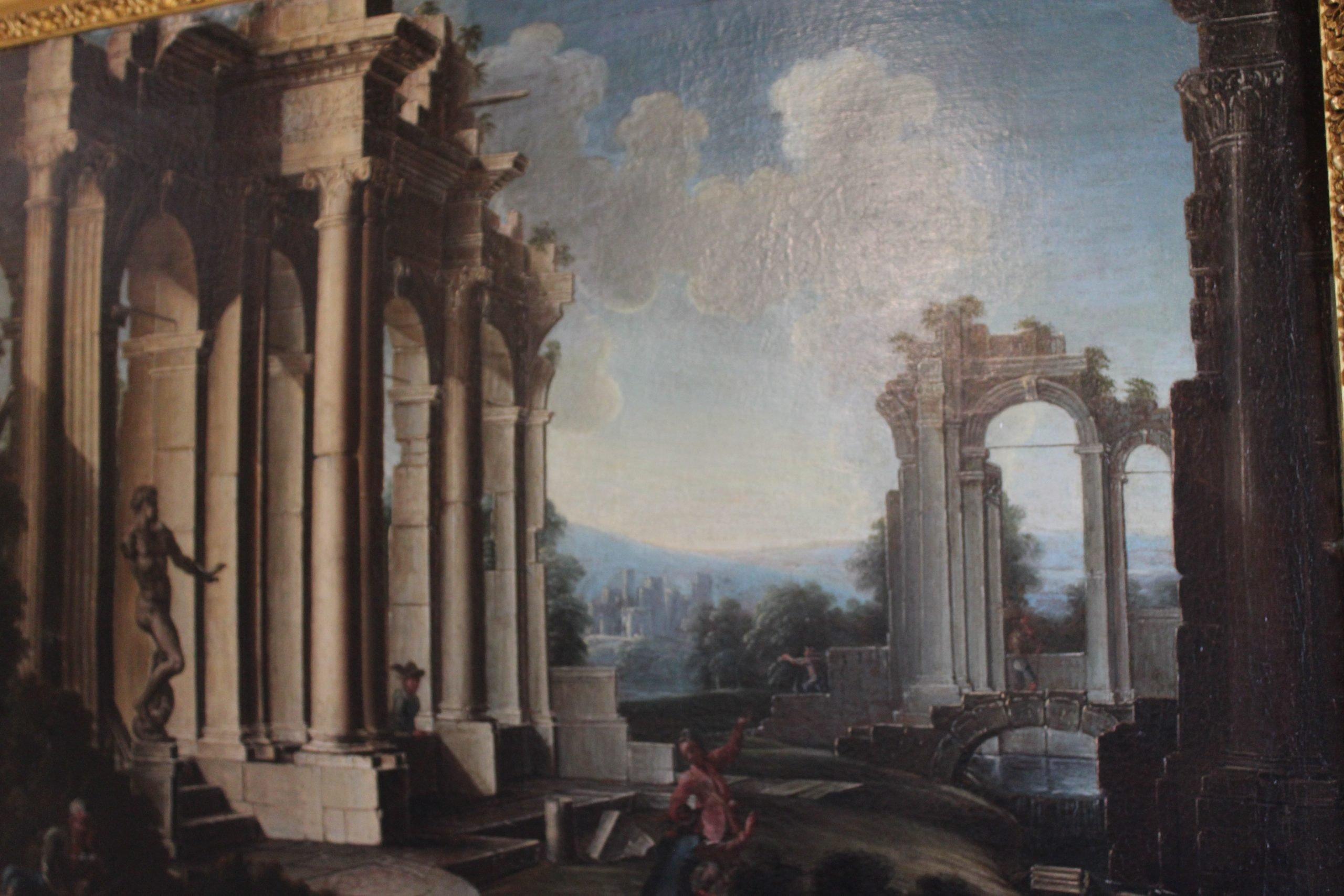 Inconnu Écoles d'architecture Panini 1750, huile sur toile en vente