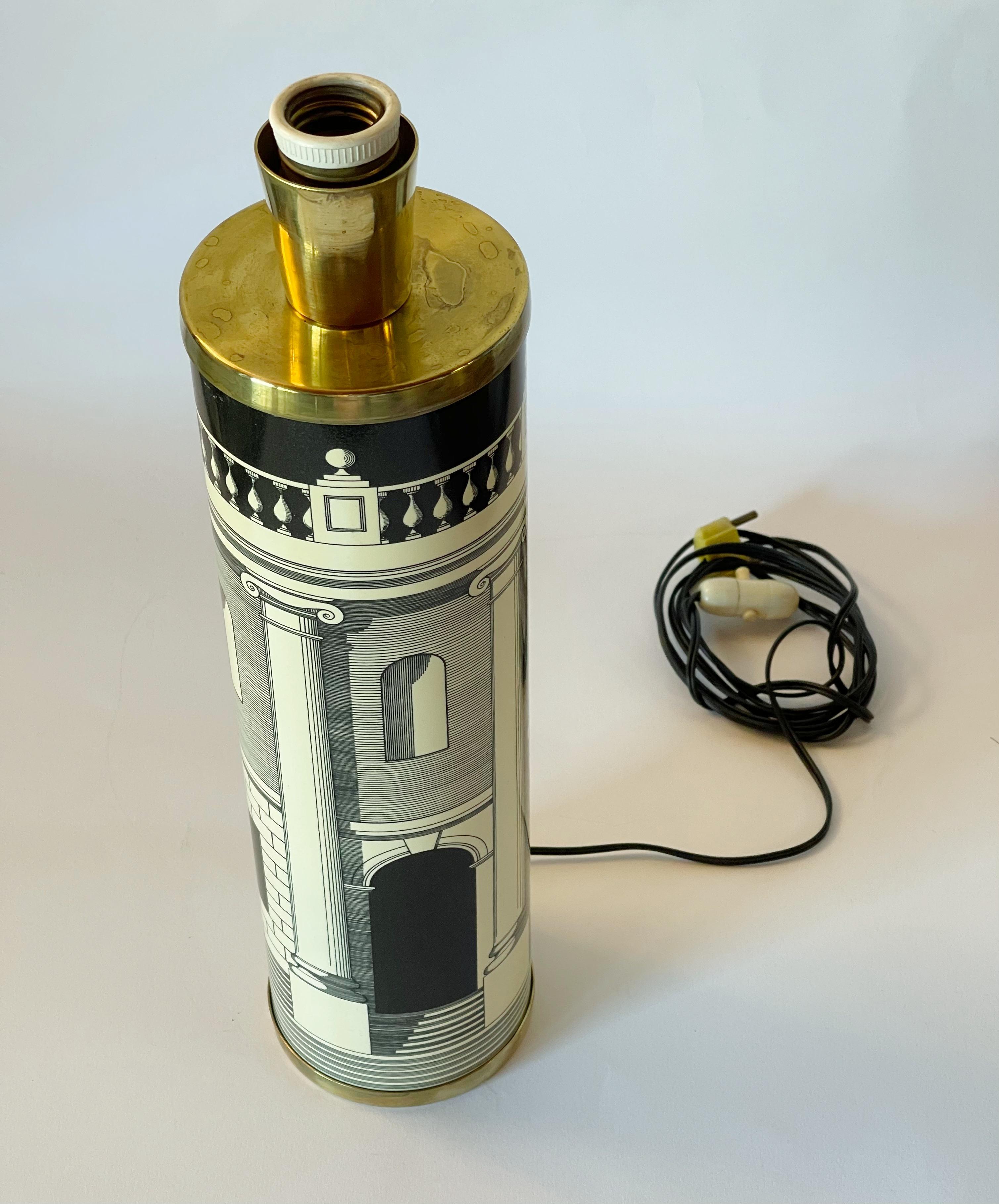 Mid-Century Modern FORNASETTI Architecture Table Lamp by Fornasetti For Sale