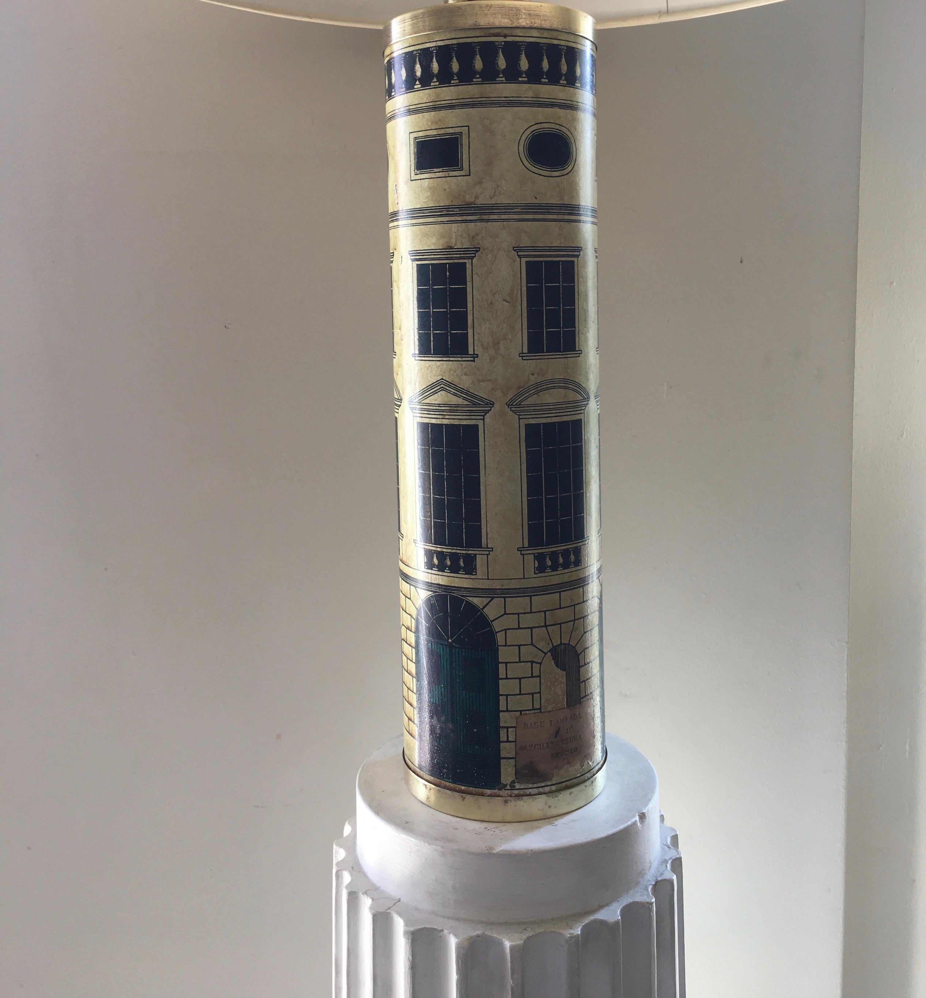 Architettura Table Lamp by Piero Fornasetti, Italy, 1965 In Fair Condition In Brussels, BE