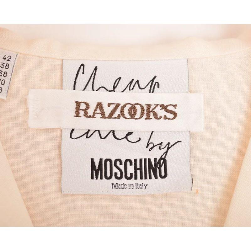 Women's Archival 1990's Moschino 'Cheap & Chic' Linen Sailor Collar mini Dress For Sale