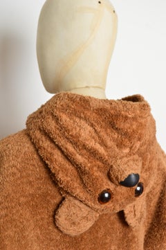 Archival 1990's Moschino Cheap & Chic Teddy Bear Hooded Bomber Jacket